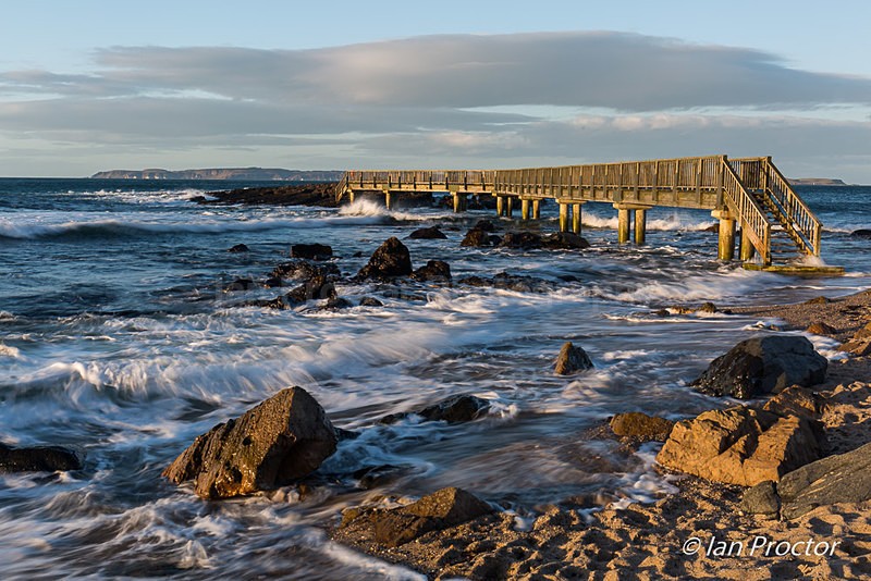 High tide at Pans Rock Footbridge, Ballycastle - County Antrim