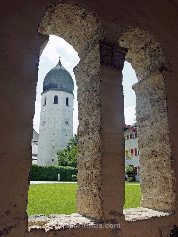 Bell tower on Frauen Insel, Cheimsee - Travel, city/land scapes