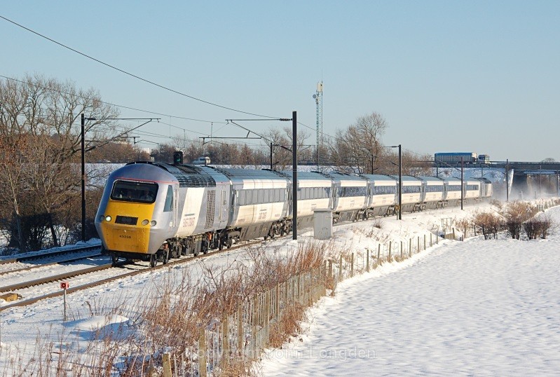 6.12.10 43238 & 43313 Edinburgh - Kings Cross, Ricknall Grange - East Coast Main Line (north to south)