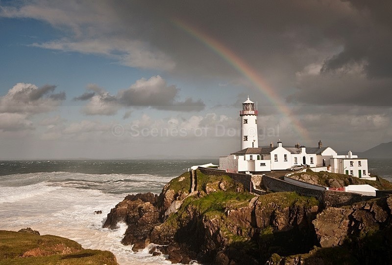 rainbow over lighthouse - Fanad Lighthouse