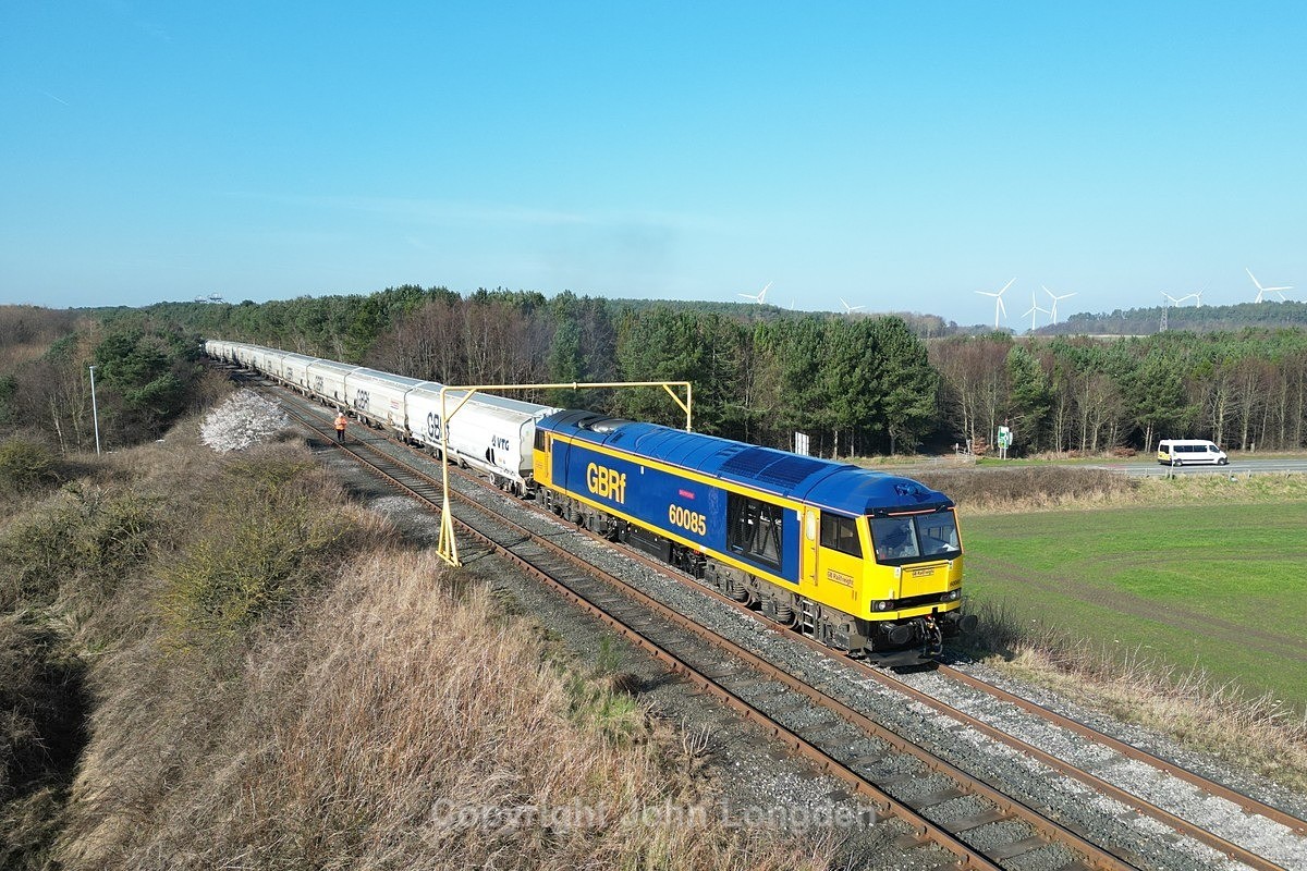 JL - 4.3.24 60085 6N86 Tyne Dock - Lynemouth, Nr Woodhorn - Blyth & Tyne (north to south)