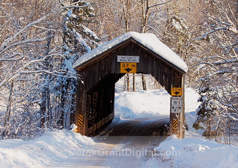 Moores Mill Covered Bridge Waterford New Brunswick Canada - Covered Bridges of New Brunswick