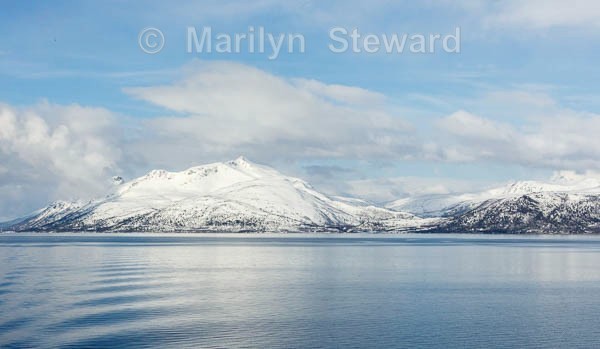 Snowy hills - Norway Coast