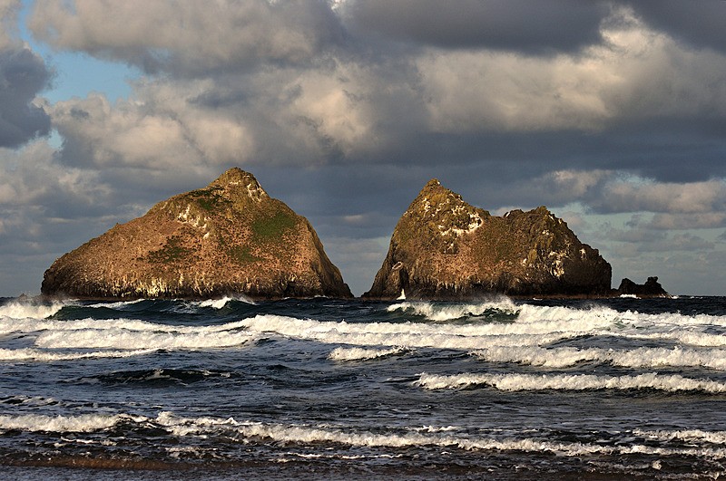 Close up of Gull Rocks at Holywell Bay in Cornwall - Cornwall Misc