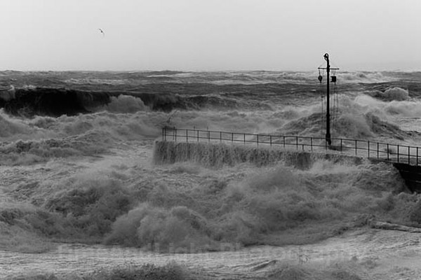 Porthleven Pier - Black & White