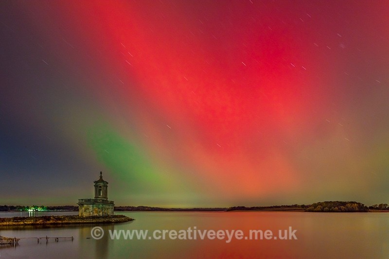 No 0101 Northern Lights over Rutland Water - Landscape