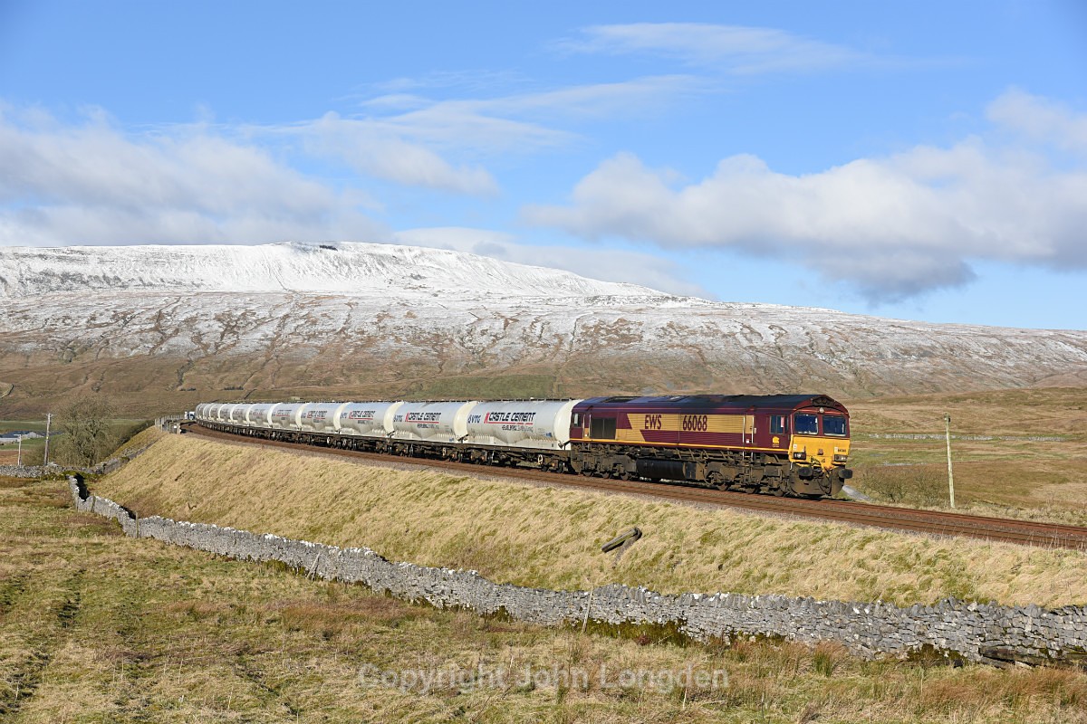 JL - 2.2.18 66068 4M00 Mossend - Clitheroe, Ribblehead - Ribblehead