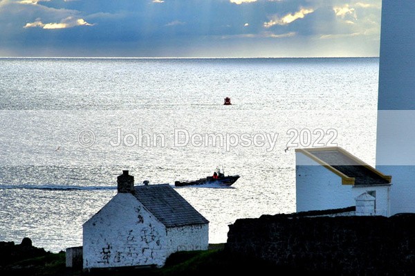 Early  Boat Passes Lighthouse - Places Around Montrose