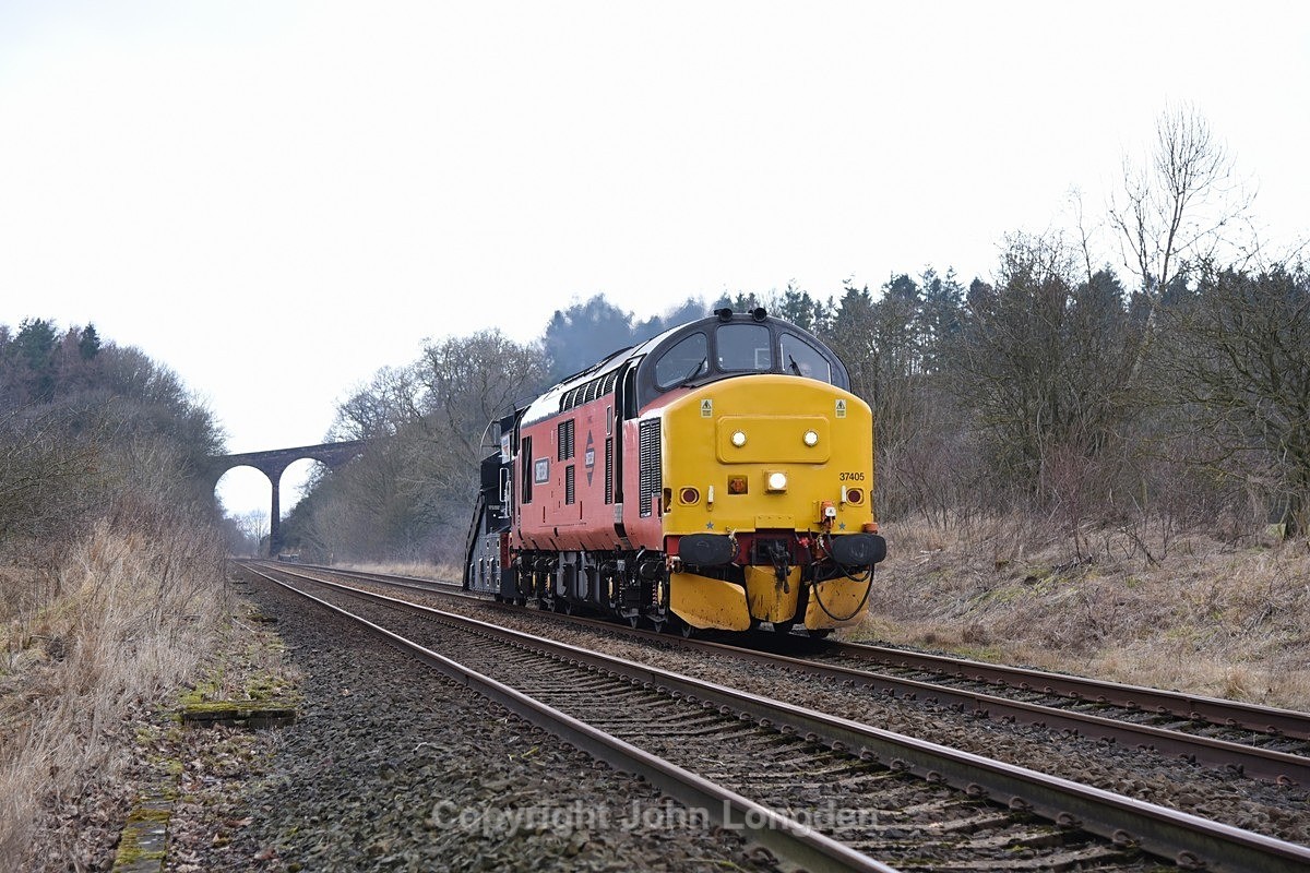 JL - 1.2.25 37405 7Z36 Eastriggs MOD - Doncaster West Yard, Newbiggin - Latest shots