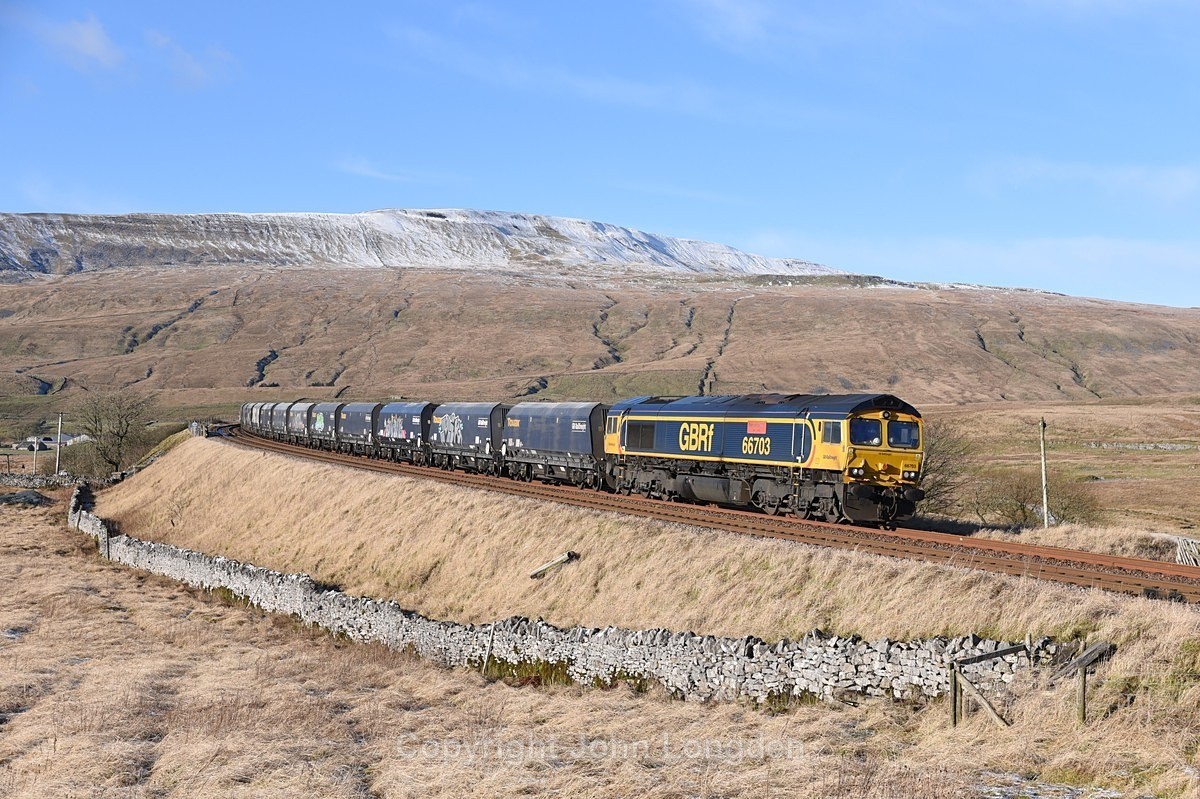 JL - 19.1.23 66703 6M38 Arcow - Bredbury, Ribblehead - Ribblehead