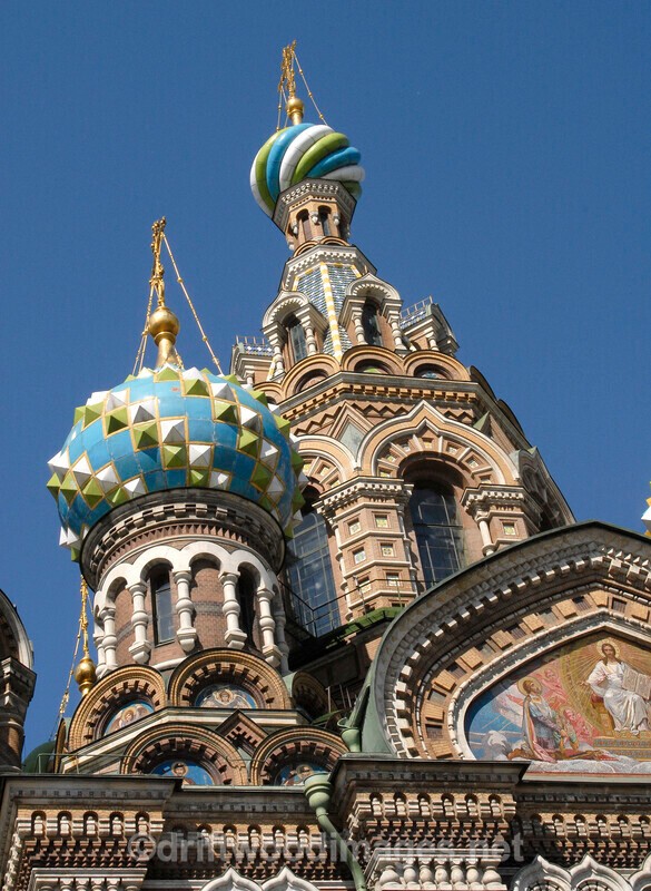St Petersburg Church of the Spilled Blood dome and front 2 - St Petersburg Russia