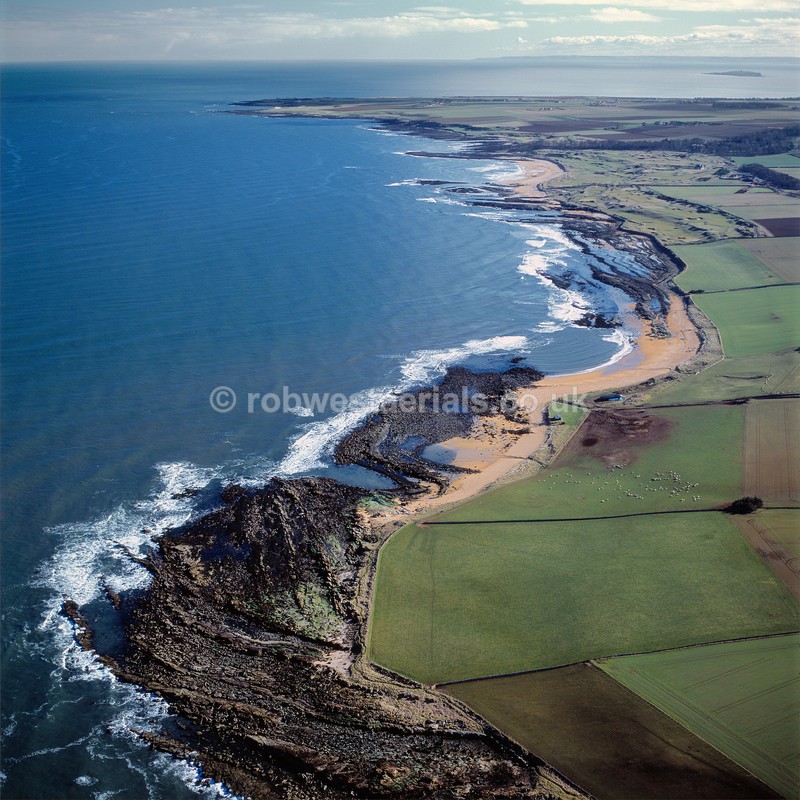 aerial pictures of Scotland east coast coastline along the east nuek