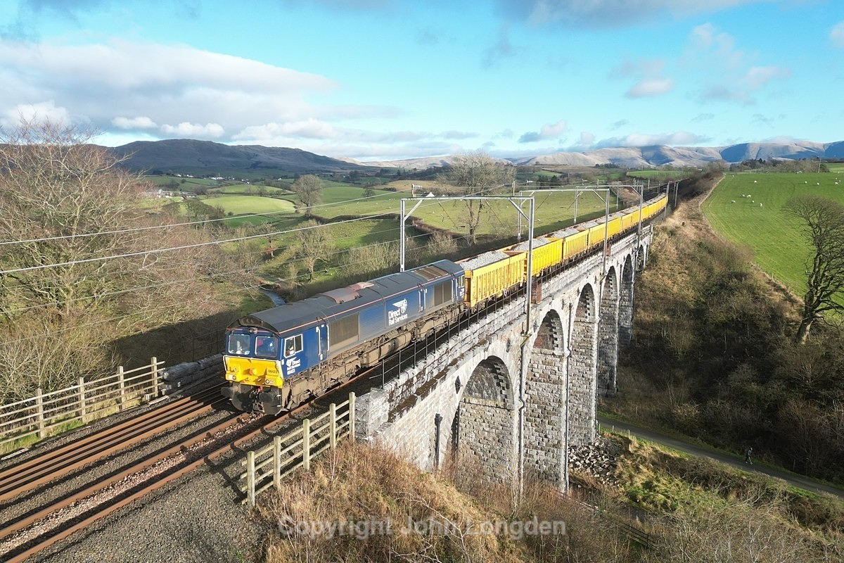 JL - 27.11.24 66423 6K06 Shap Quarry - Crewe BH, Docker Viaduct - Latest shots