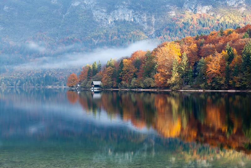 Autumn Boathouse - Photographs of Slovenia