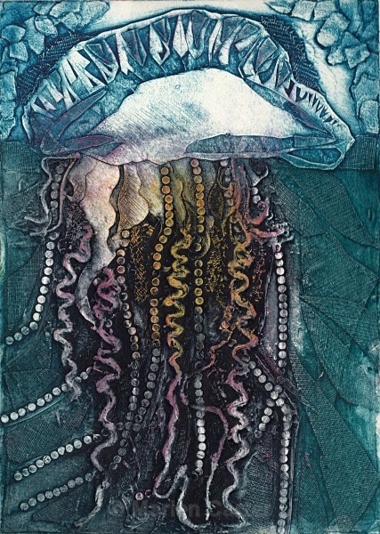Portuguese Man-of-War - Collagraphs
