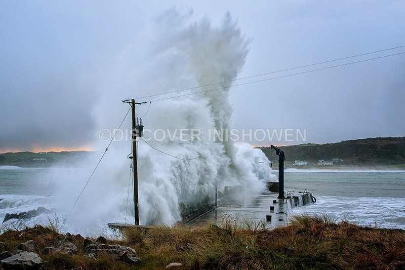 Bunagee Pier, Culdaff - Black Wednesday-Weather Bomb