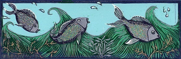 Follow my Leader - Reduction Linocuts