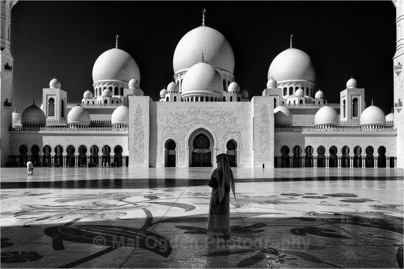 Sheikh Zayed Grand Mosque - Black & White/Monochrome