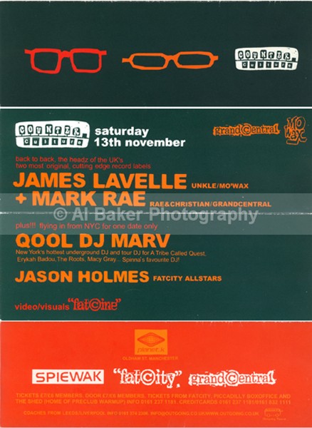 30 flyer - Counter Culture @ planet k manchester 13.11.99
