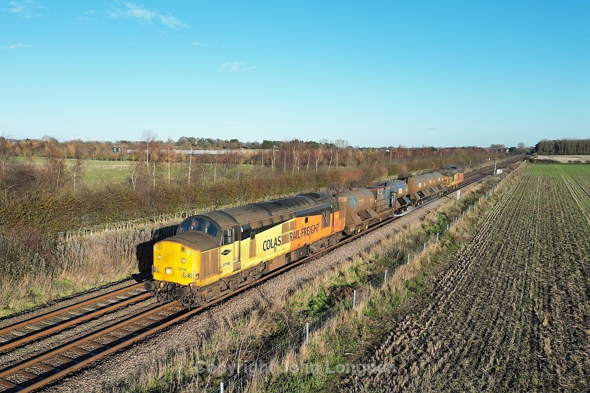 JL - 26.11.24 37116 37175 3J51 York Thrall - York Thrall, Nafferton - Latest shots