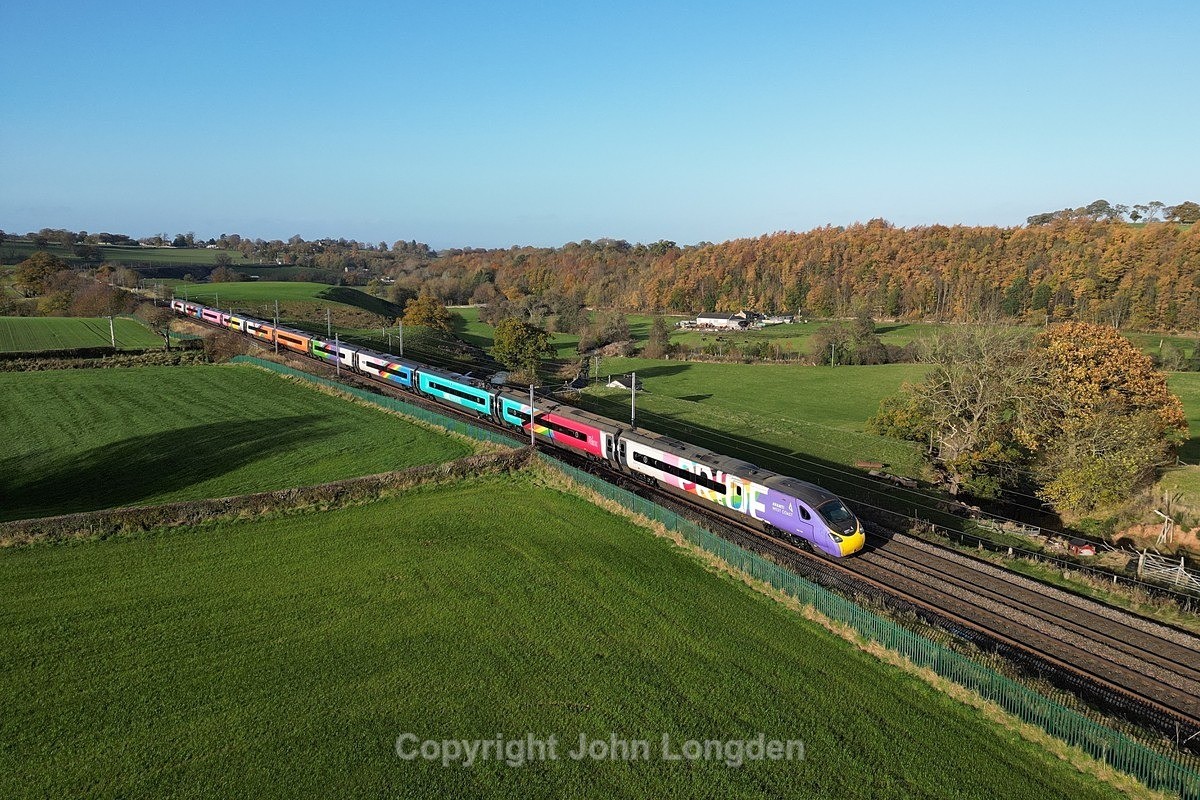 JL - 8.11.23 1S52 10:30 Euston - Glasgow, Nr Wreay - West Coast Main Line (north to south)