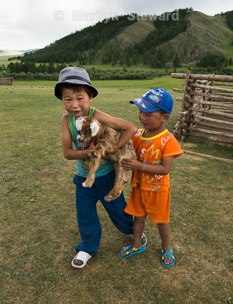Three kids - Mongolia