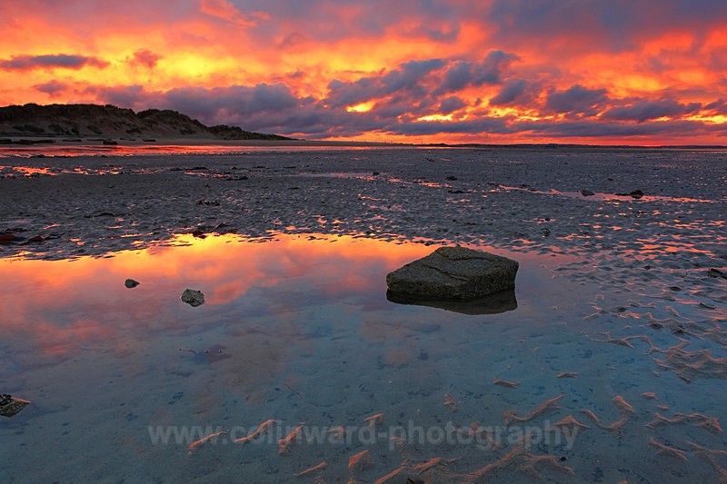 Stormy Sunset, Druridge Bay, Northumberland.      ref 0069 - Northumberland