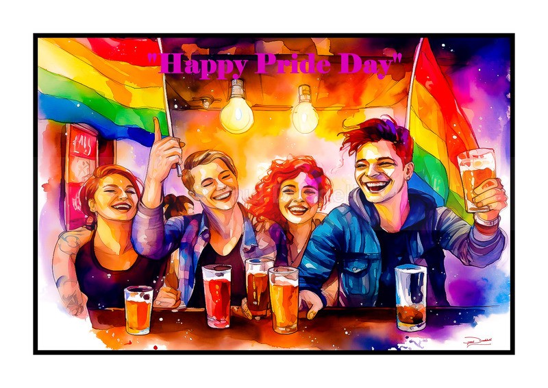 Spectrum of Joy, Pride Day Paintings by Paul Duddell, Whispers & Strokes - Artist, Painter, and Photographer
