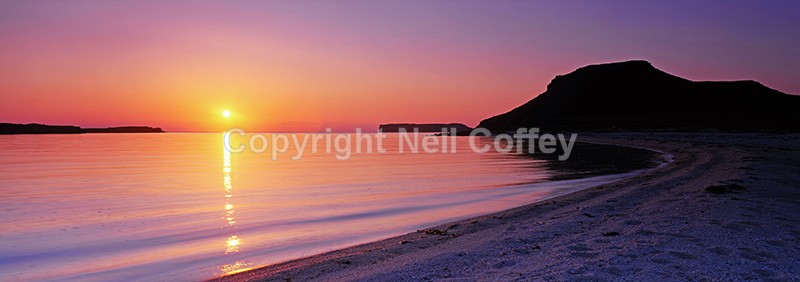 Sunset from Coral Beach, Isle of Skye - Panoramic format