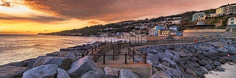 009 pano Ventnor bandstand sunset - panoramic photos
