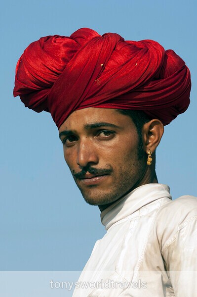 Man with Red Turban, India - India