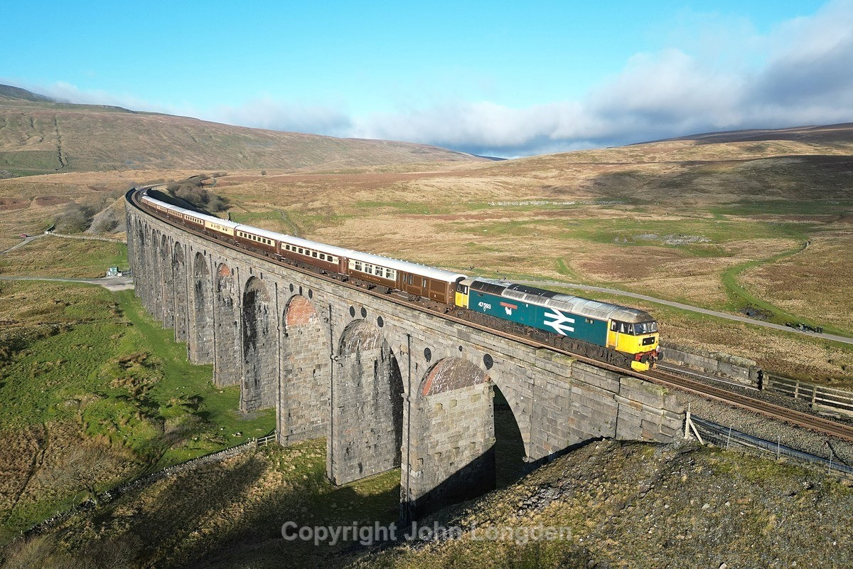 JL - 6.1.24 47593 1Z56 Hereford - Appleby, Ribblehead Viaduct - Ribblehead Viaduct