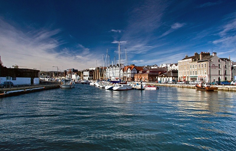 High tide in Douglas harbour - Life on Man