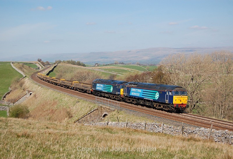15.4.14 - 57012 & 57007 6K05 Carlisle - Crewe, Birkett Common - Birkett Common (southbound)