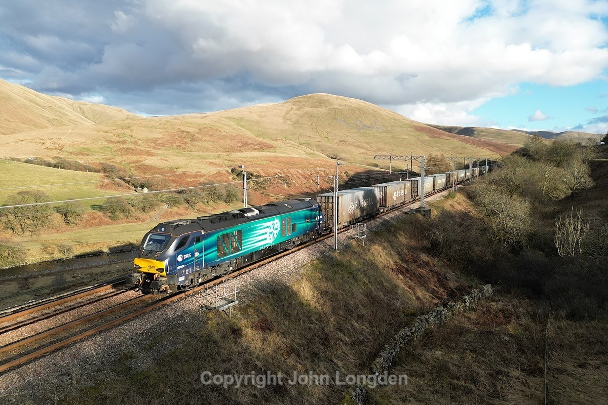 JL - 14.3.25 68002 4S44 Daventry - Coatbridge, Lune Gorge - Latest shots