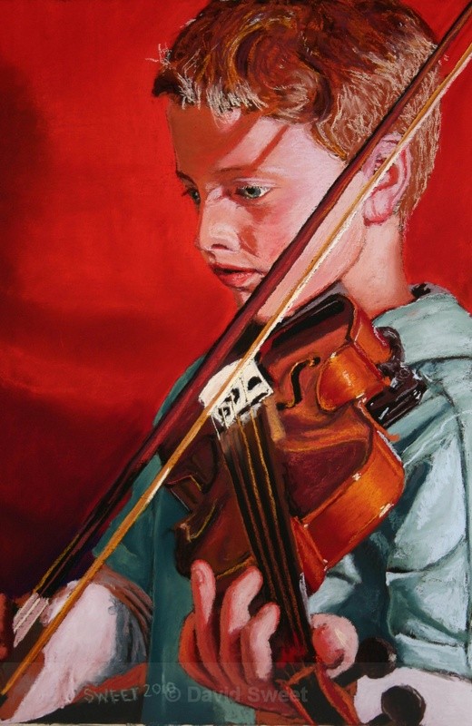 Boy on a violin - Children's Portraits