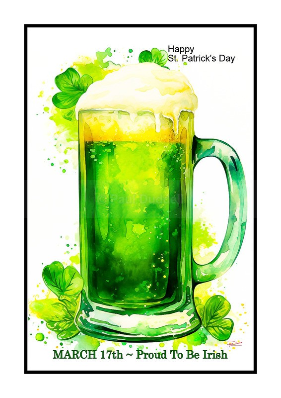 Festive Heartbeat, St Patrick's Day Paintings by Paul Duddell, Whispers & Strokes - Artist, Painter, and Photographer