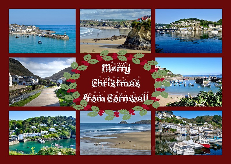 XM071 NEW 2026 - Xmas - General Cornwall - XMAS CARDS Looe Polperro and General Cornwall
