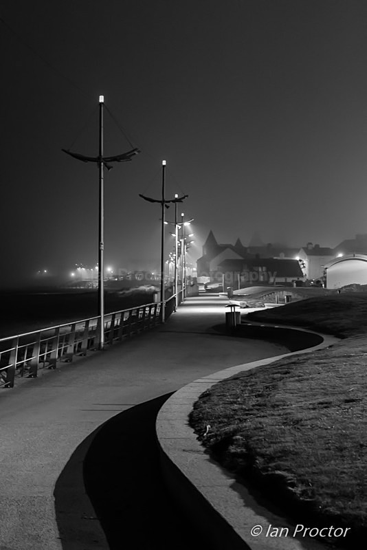 Newcastle Promenade - County Down - Black & White
