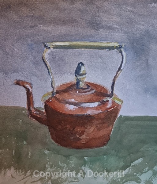 Brass kettle - Watercolours