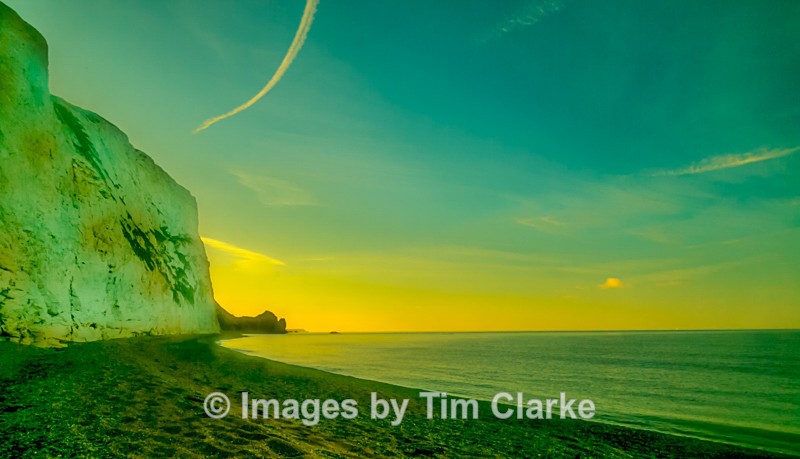 Vapour Trail Durdle Door Jurassic Coast - Seascapes