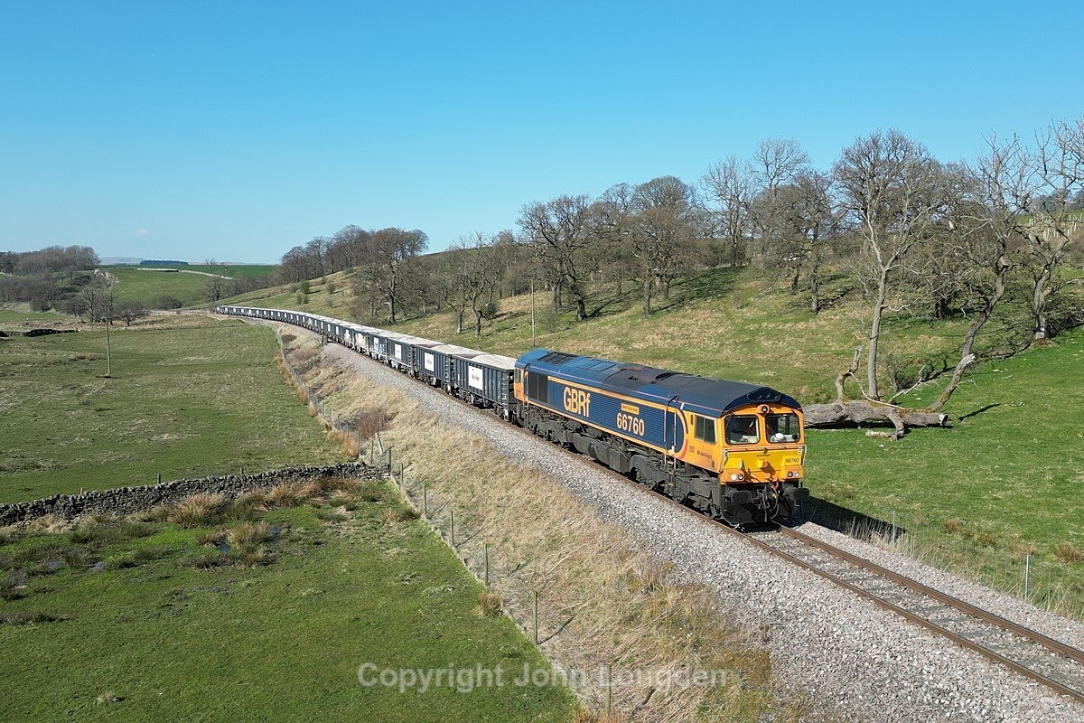 JL - 4.4.25 66760 6H97 Rylstone - Peterborough, Scalehouse - Latest shots