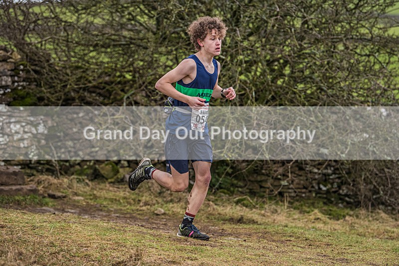 Cunswick U15  U17-17 - Kendal Winter League Cunswick Scar Junior Under 15 & 17 Fell Races Sunday 26th January 2025