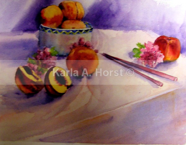 Peaches and Chopsticks - Original Art