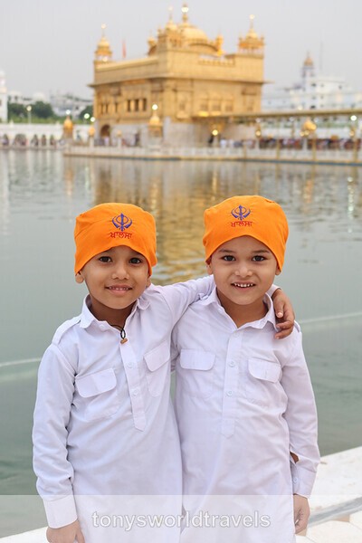 Twin boys, Golden Temple, Amritsar, India - Children