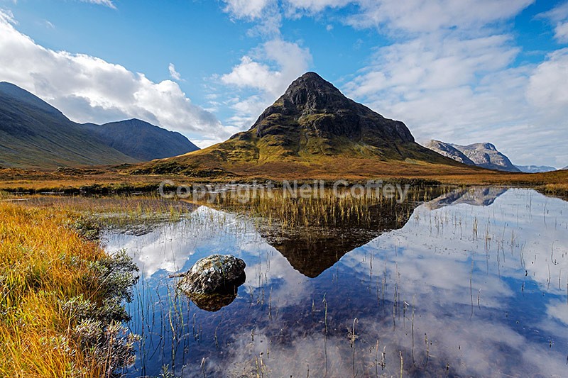 Buachaille Etive Beag & Lochan na Fola, Glen Coe, Highland - Landscape format