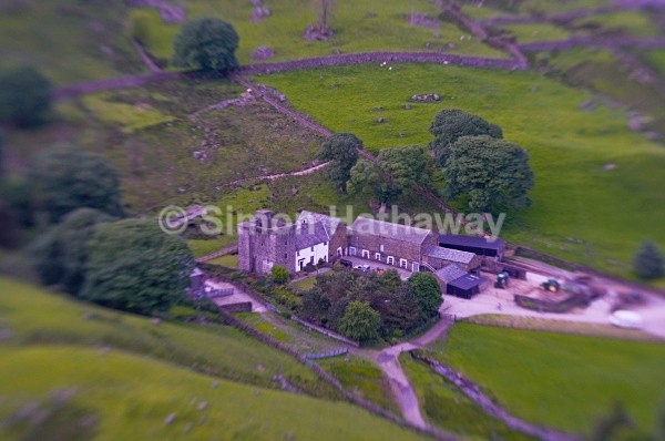 Pele Tower Farm in Kentmere - English Lake District from Hot Air Balloon