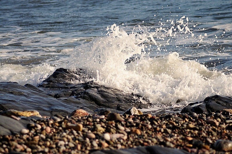 Waves on the seashore at Meadfoot - Meadfoot Beach Torquay