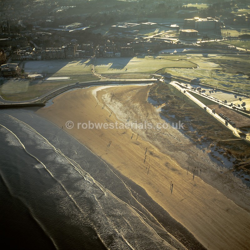 aerial pictures of Scotland east coast coastline at St Andrews