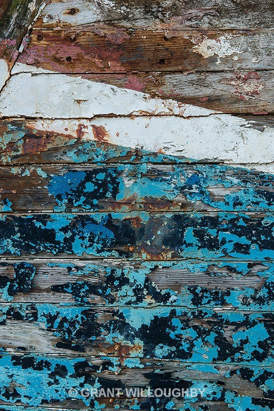 Harris boat detail - Detail in the land